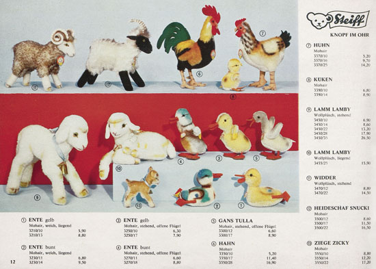 Seite 12 Margarete Steiff Katalog KAD 68 1968