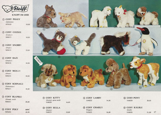 Seite 17 Margarete Steiff Katalog KAD 68 1968