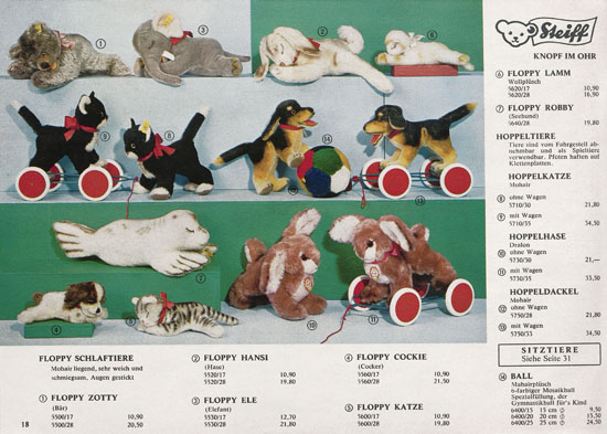 Seite 18 Margarete Steiff Katalog KAD 68 1968