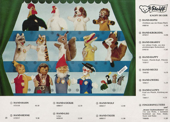 Seite 20 Margarete Steiff Katalog KAD 68 1968