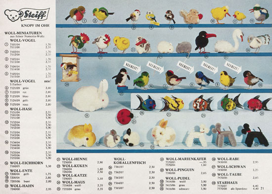 Seite 21 Margarete Steiff Katalog KAD 68 1968