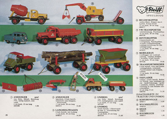 Seite 28 Margarete Steiff Katalog KAD 68 1968