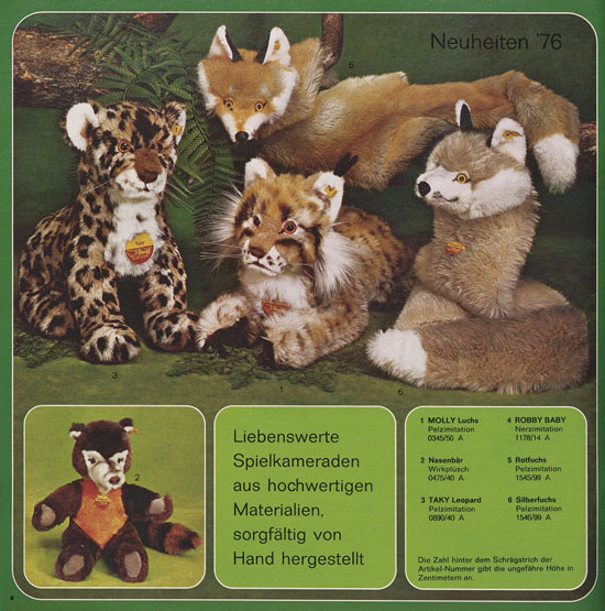 Margarete Steiff Katalog 1976