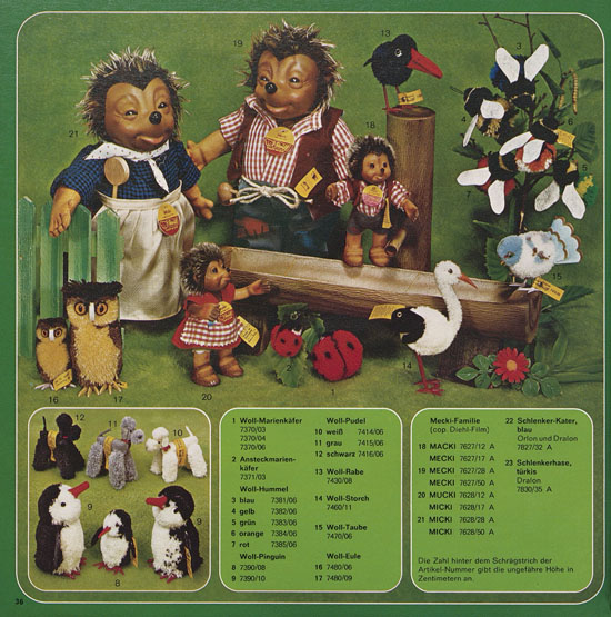 Seite 36 Margarete Steiff Katalog 1976