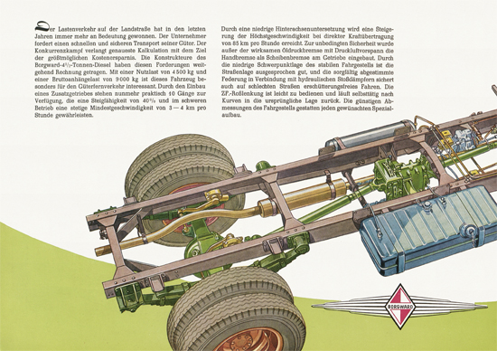 Prospekt Borgward 4,5 t Diesel LKW 1955