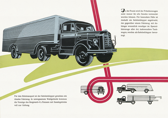 Prospekt Borgward 4,5 t Diesel LKW 1955