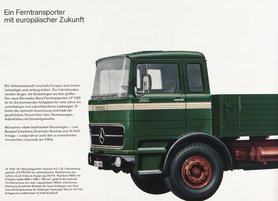 Prospekt Mercedes-Benz LP 1620 1965