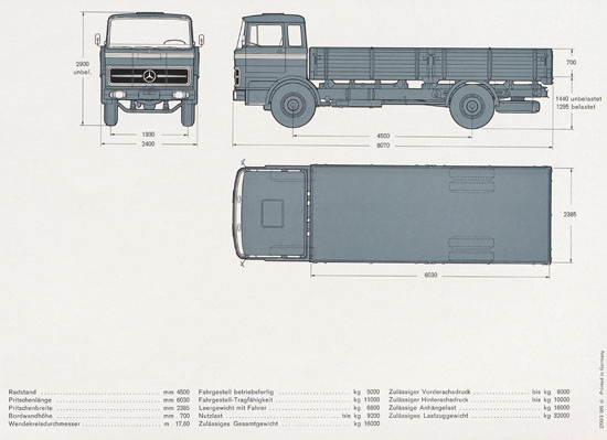 Prospekt Mercedes-Benz LP 1620 1965