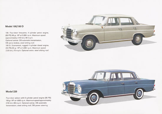 Brochure Mercedes Benz Passenger Cars 1963