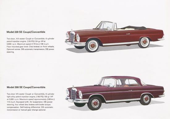 Brochure Mercedes Benz Passenger Cars 1963