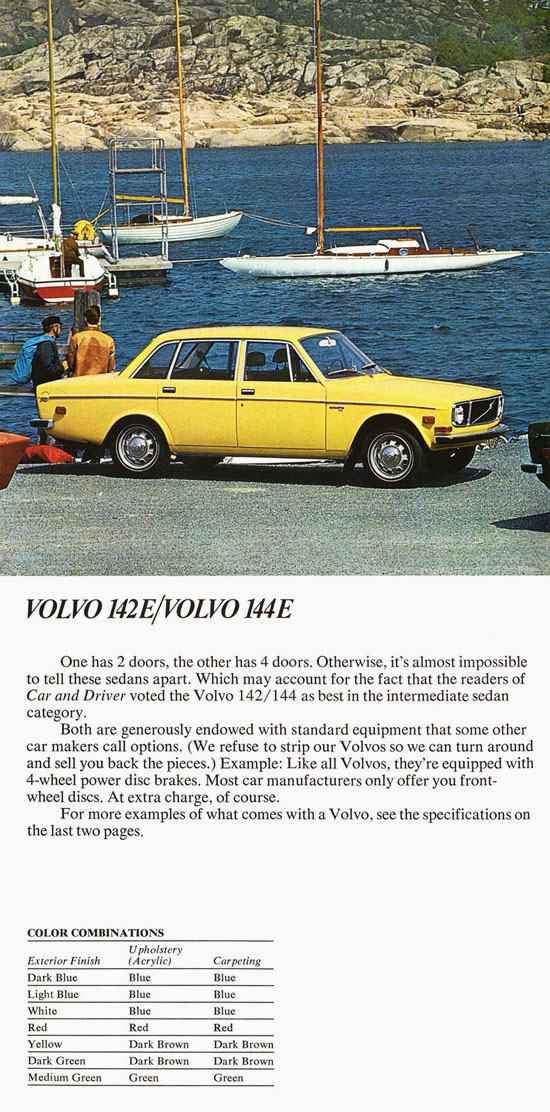 Brochure Volvo cars 1972