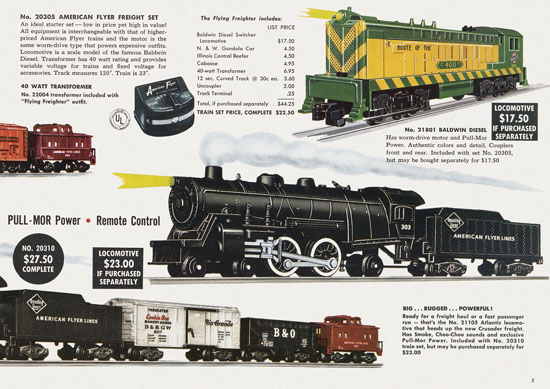 American Flyer Trains Katalog 1957