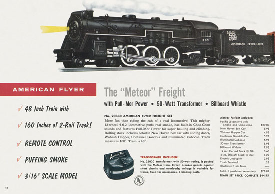 American Flyer Trains Katalog 1957