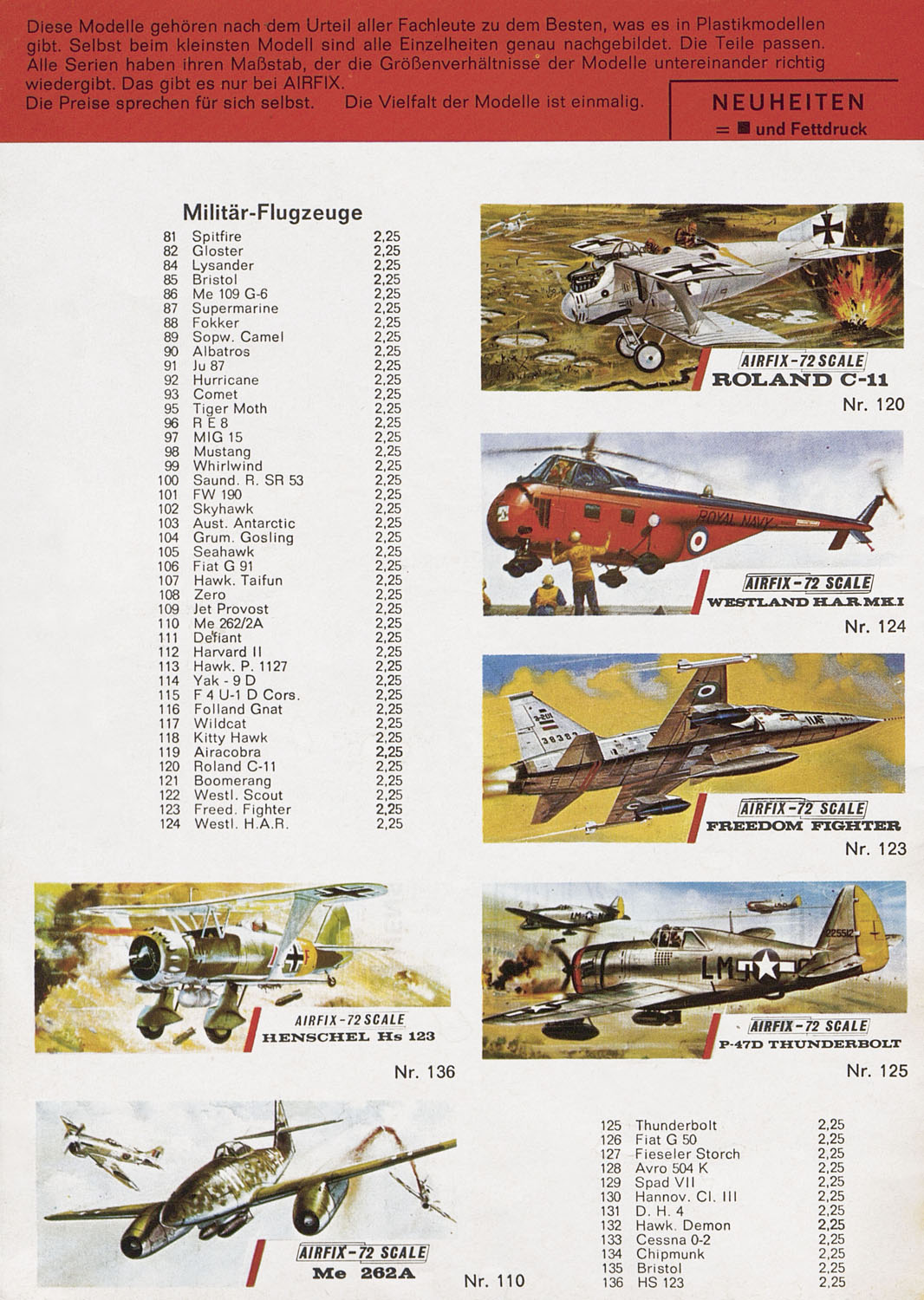 conradantiquario Katalogarchiv Airfix Modellbausätze Katalog 1971