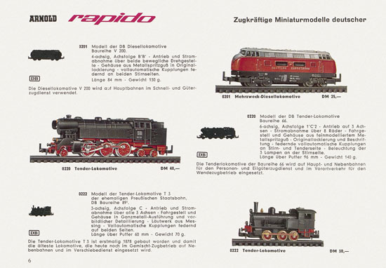 Arnold rapido Katalog 1963-1964