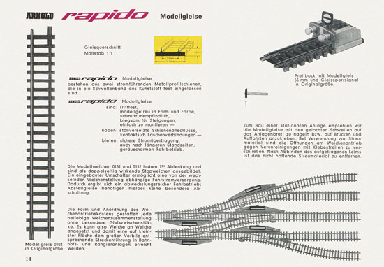 Arnold rapido Katalog 1963-1964