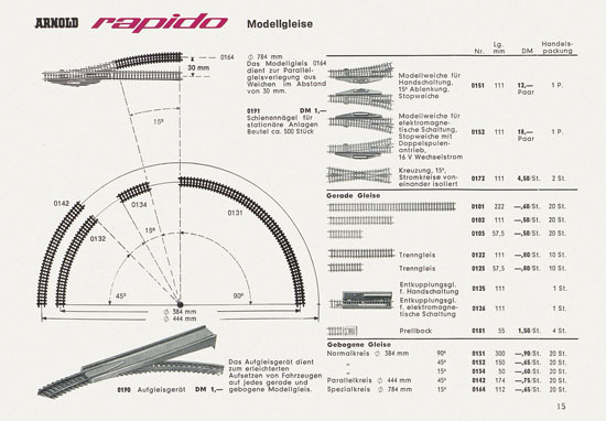 Arnold rapido Katalog 1963-1964