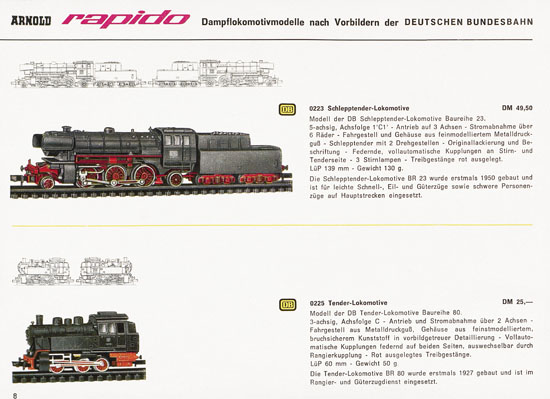 Arnold rapido Katalog 1965-1966