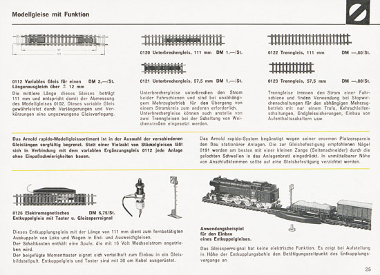 Arnold rapido Katalog 1965-1966