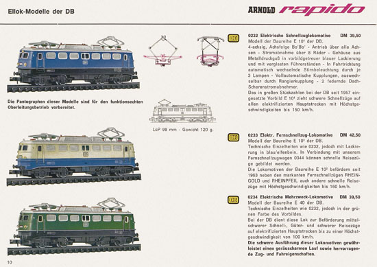 Arnold rapido Katalog 1966-1967