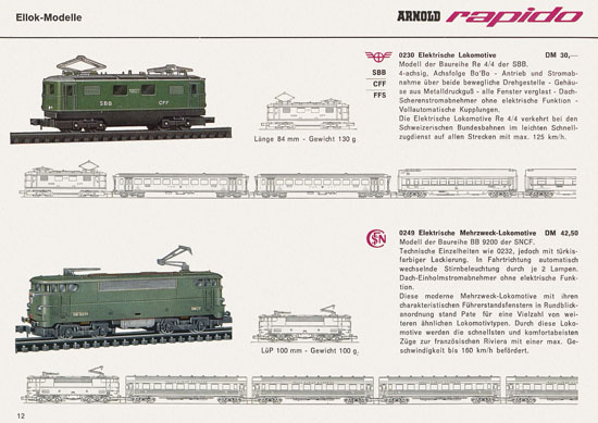 Arnold rapido Katalog 1966-1967