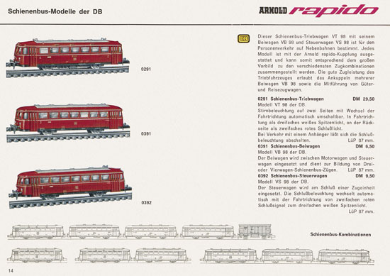 Arnold rapido Katalog 1966-1967