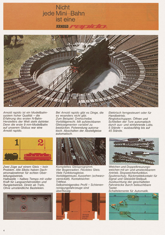 Seite 4 Arnold rapido Katalog 1973