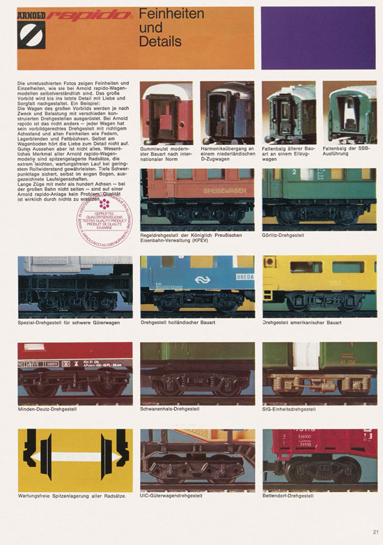 Seite 21 Arnold rapido Katalog 1973