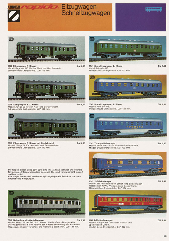 Seite 23 Arnold rapido Katalog 1973