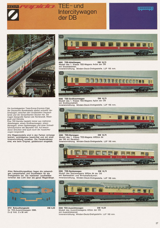 Seite 27 Arnold rapido Katalog 1973