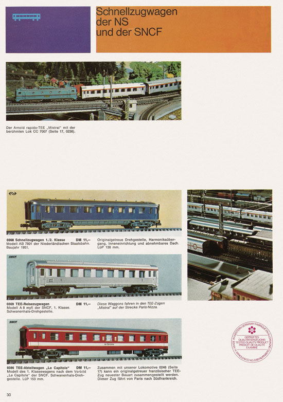 Seite 30 Arnold rapido Katalog 1973