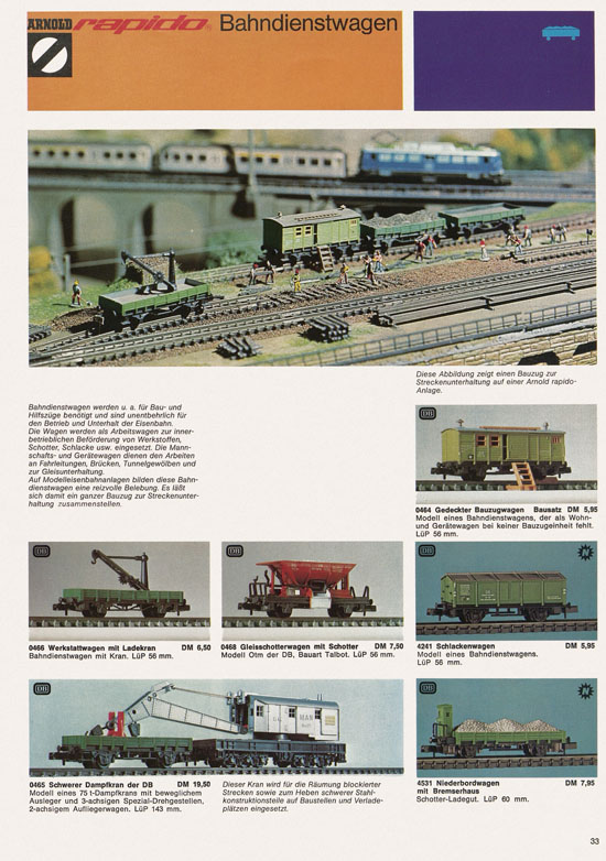 Seite 33 Arnold rapido Katalog 1973