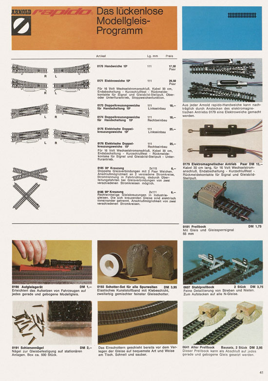 Arnold rapido Katalog 1973