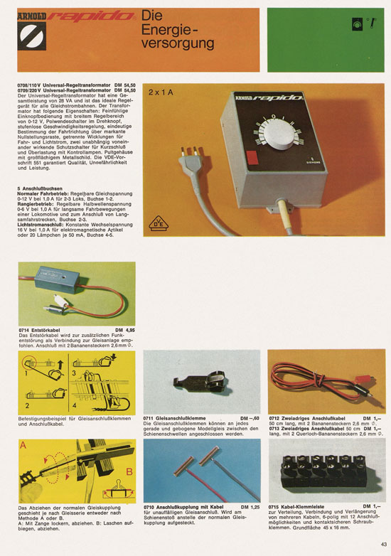 Seite 43 Arnold rapido Katalog 1973