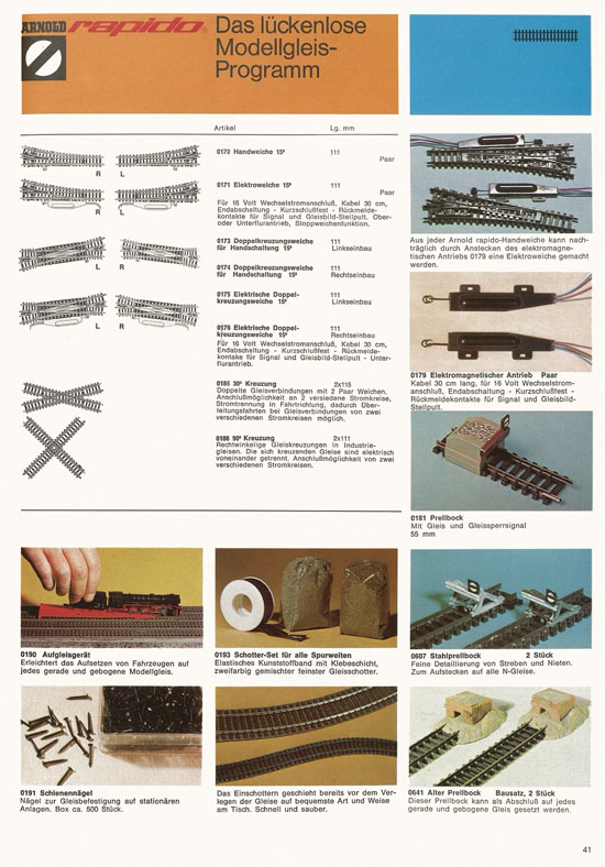 Arnold rapido Katalog 1974-1975