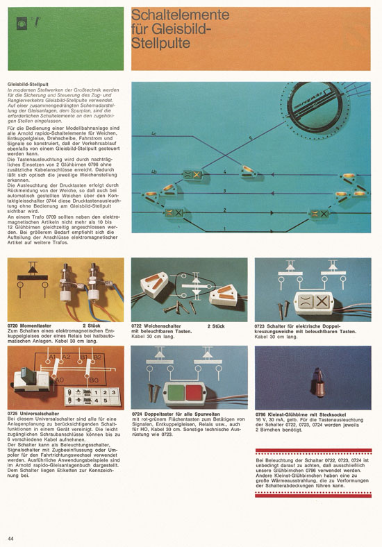 Arnold rapido Katalog 1974-1975