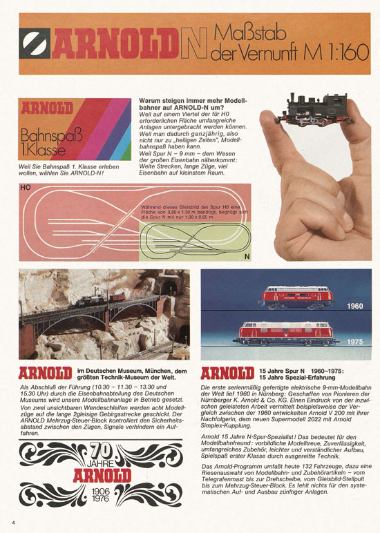 Seite 4 Arnold Katalog N-Modellbahnen 1976-1977