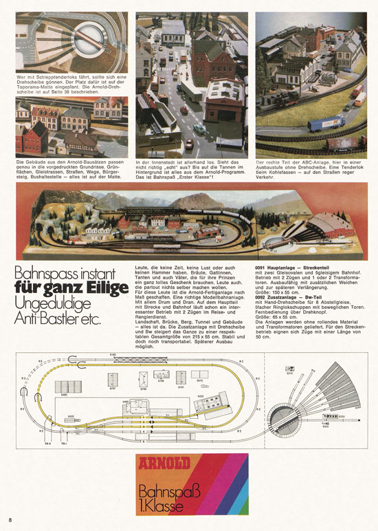 Seite 8 Arnold Katalog N-Modellbahnen 1976-1977