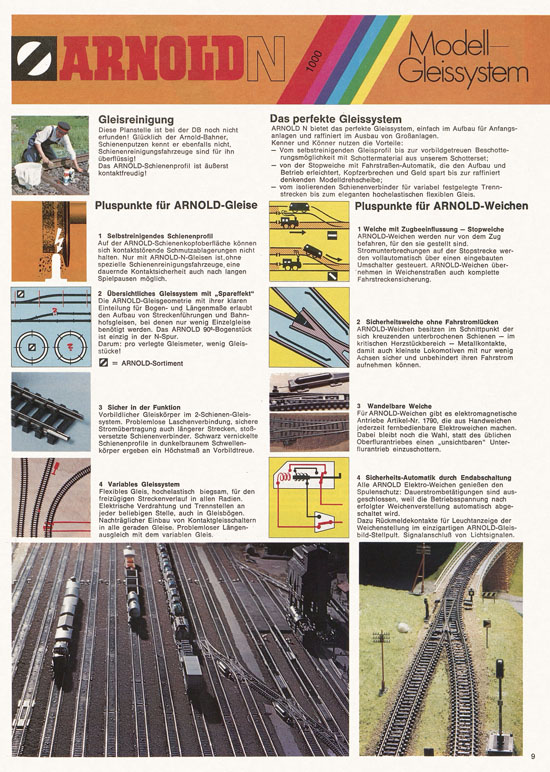Seite 9 Arnold Katalog N-Modellbahnen 1976-1977