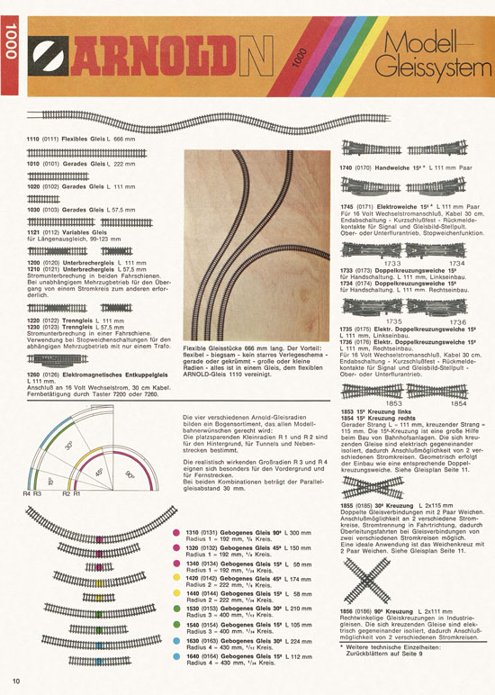 Arnold Katalog N-Modellbahnen 1976-1977