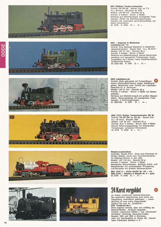 Seite 14 Arnold Katalog N-Modellbahnen 1976-1977