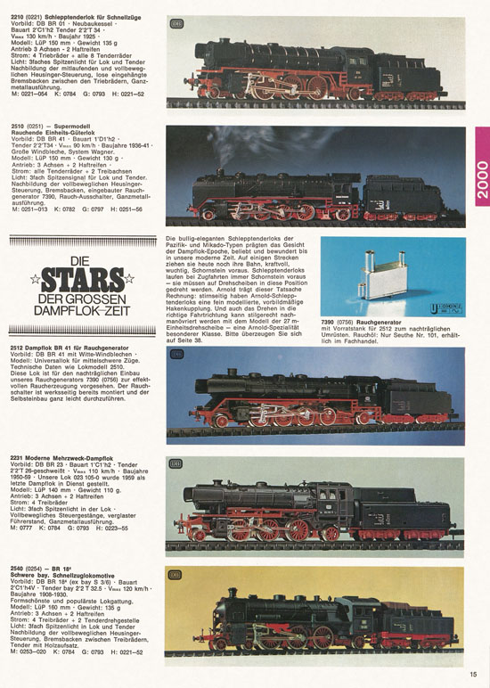 Seite 15 Arnold Katalog N-Modellbahnen 1976-1977