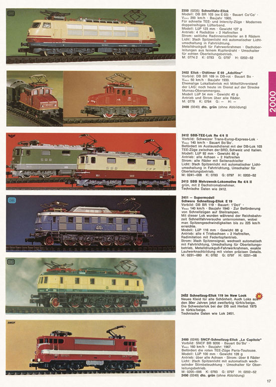 Seite 17 Arnold Katalog N-Modellbahnen 1976-1977