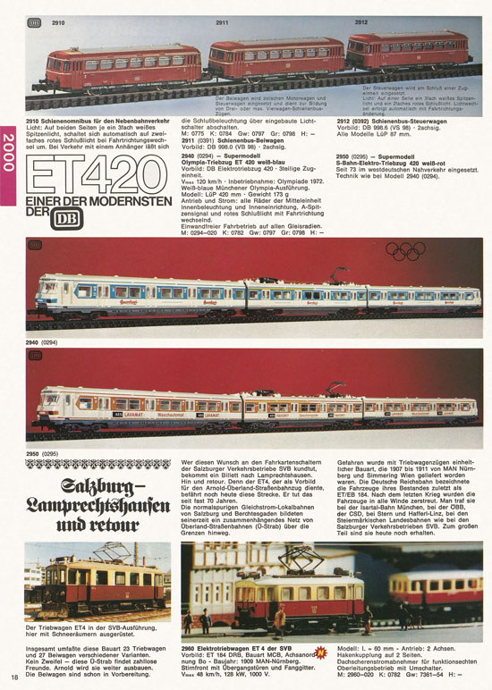 Seite 18 Arnold Katalog N-Modellbahnen 1976-1977