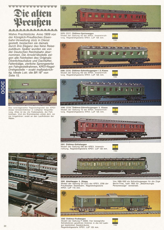 Seite 22 Arnold Katalog N-Modellbahnen 1976-1977