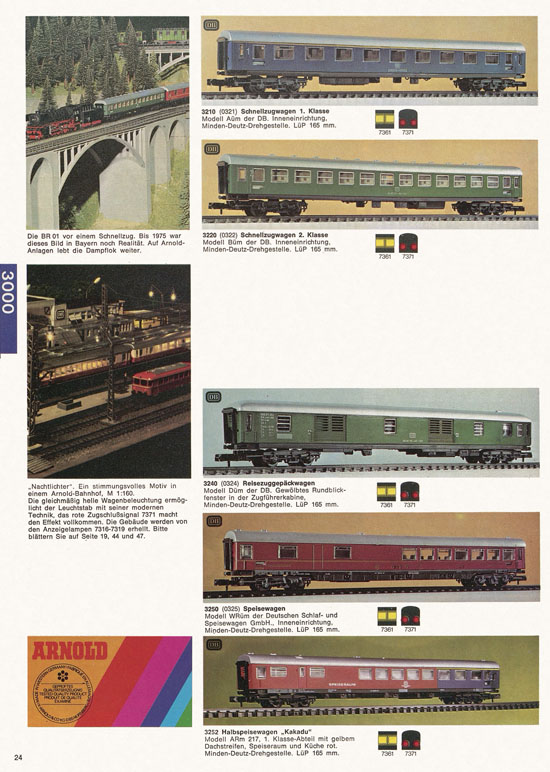 Seite 24 Arnold Katalog N-Modellbahnen 1976-1977