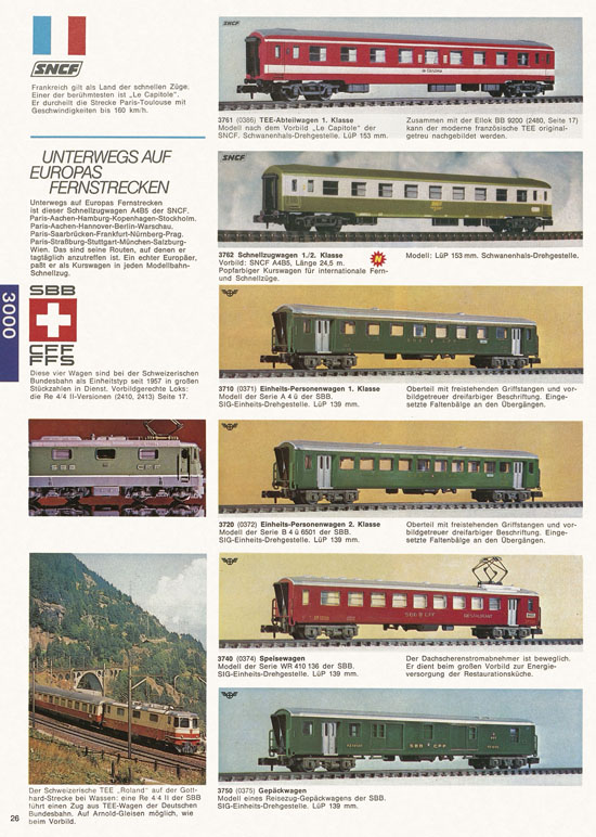 Seite 26 Arnold Katalog N-Modellbahnen 1976-1977