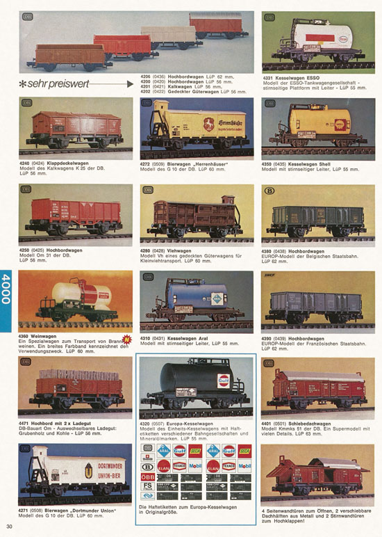 Seite 30 Arnold Katalog N-Modellbahnen 1976-1977