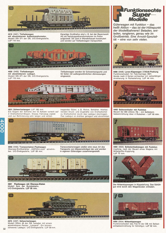 Seite 32 Arnold Katalog N-Modellbahnen 1976-1977