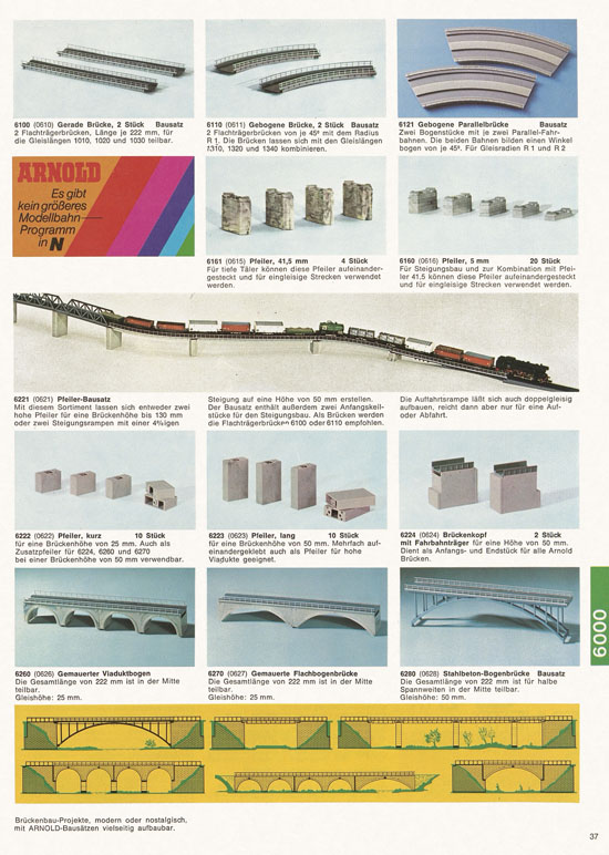 Seite 37 Arnold Katalog N-Modellbahnen 1976-1977